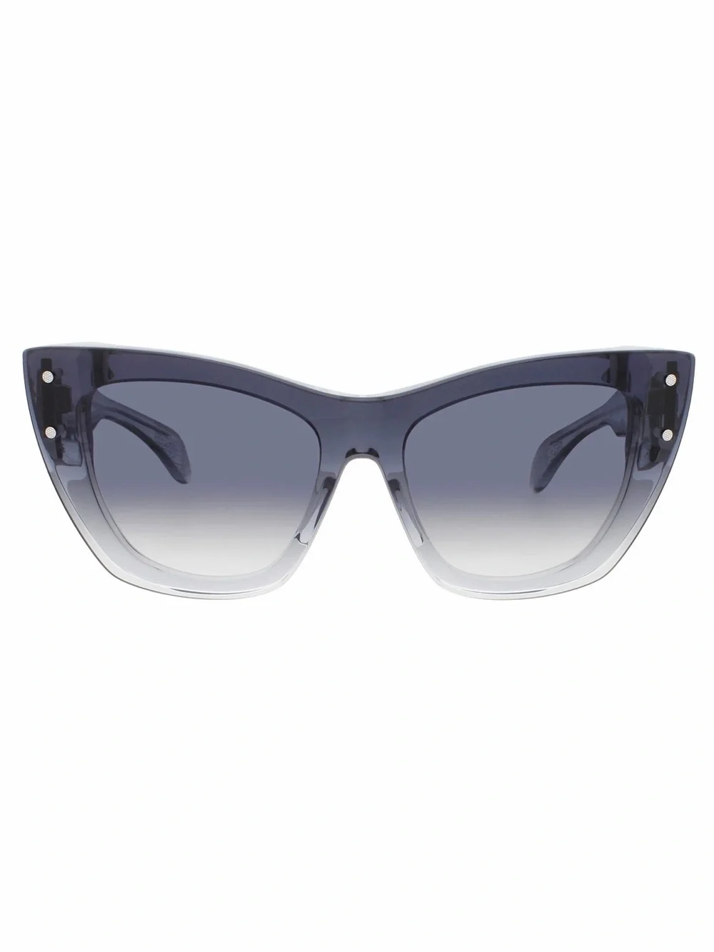 New BUGATTI 48L SCRY Cat-Eye Gradient Grey Crystal Women Sunglasses Authentic